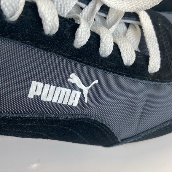 NEW! Puma Women's Caroline Stripe Wedge Sneakers Black & White Size 8.5 Shoes - Picture 10 of 15